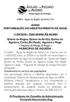 Interrup&ccedil;&atilde;o do abastecimento de &aacute;gua - 11/09/2020